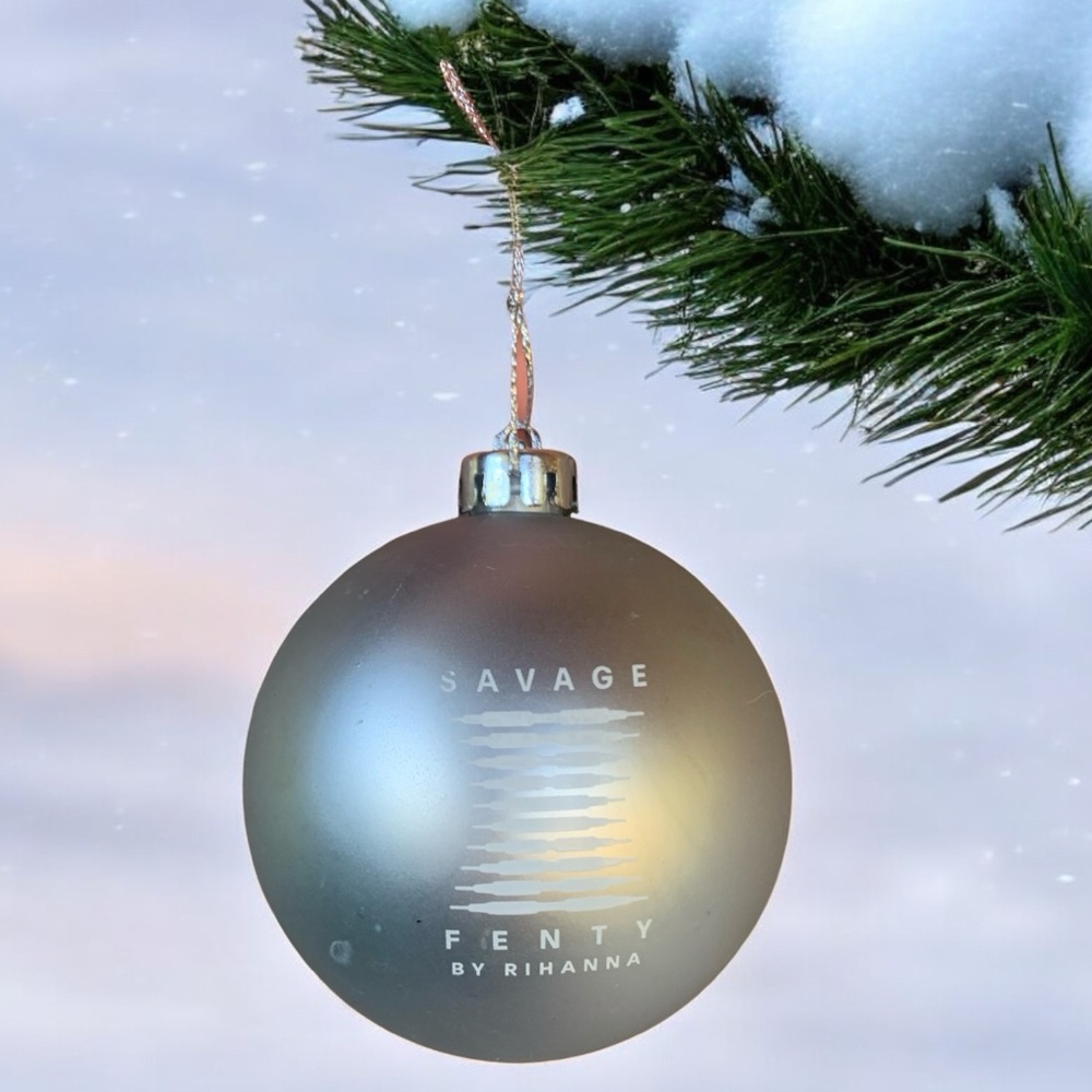 Savage X Fenty Silver Holiday Christmas Ornament